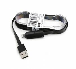 Omega micro USB / lightning 1.0m czarny w Komputronik