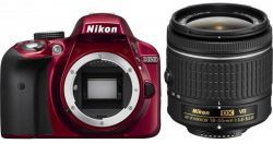 Nikon D3300 + obiektyw AF-P DX 18-55VR Czerwony w Komputronik