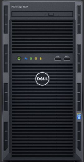 Dell T130 E3-1220v5 1x8GBub 2x 1TB SATA 3,5'' cabled ENT H330 DVD-RW 3yNBD w Komputronik