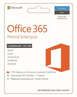 Microsoft Office 365 Personal PL - licencja na rok w Komputronik