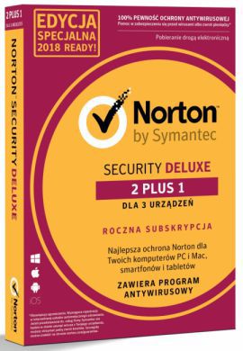 Norton Security Deluxe BOX PL 2+1 - device - licencja na rok w Komputronik