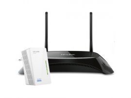 Zestaw TP-LINK H5 AV500 Router WzmacniaczRouter dwupasmowy 600 Mb/s Wzmacniacz 500Mb/s WiFi Gigabit USB w NEO24.PL