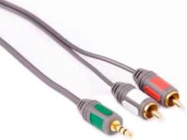 Kabel 2xRCA - Jack 3.5 mm BRIDGE 5 m