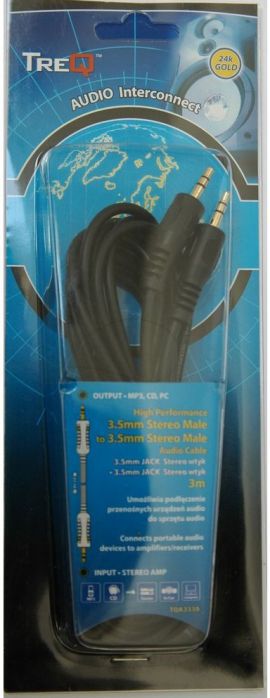 Kabel Jack 3.5 mm - Jack 3.5 mm TREQ 3 m