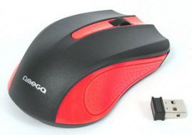Mysz OMEGA OM-419 Wireless (41795) Czarno-czerwony