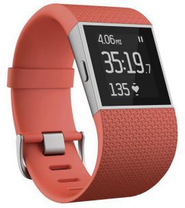 Zegarek sportowy FITBIT INTERNATIONAL LIMITED Surge (FB501TAL-EU) Rozmiar L Pomarańczowy