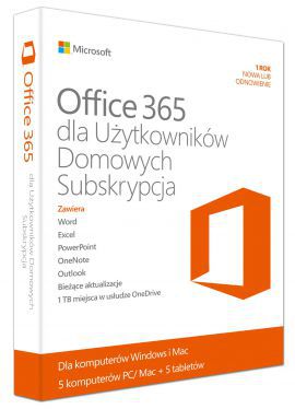 Subskrypcja MICROSOFT Office 365 dla Użytkowników Domowych