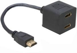 Kabel HDMI - 2x HDMI DELOCK 0.2 m