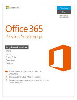 Subskrypcja MICROSOFT Office 365 Personal w MediaExpert