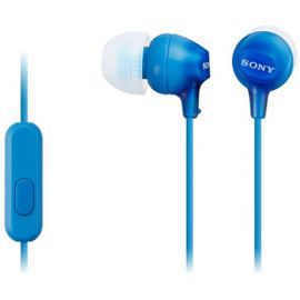 Słuchawki dokanałowe SONY MDR-EX15AP z mikrofonem Niebieski