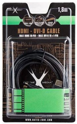 Kabel HDMI - DVI-D NATEC 1.8 m