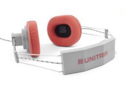 Słuchawki nauszne UNITRA SN-50CH z mikrofonem Czerwono-szary