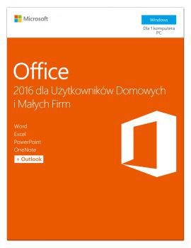 Program MICROSOFT Office 2016 dla Użytkowników Domowych i Małych Firm