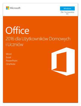 Program MICROSOFT Office 2016 dla Użytkowników Domowych i Uczniów