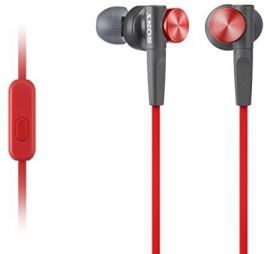 Słuchawki dokanałowe SONY MDRXB50APR.CE7 z mikrofonem Czerwony w MediaExpert