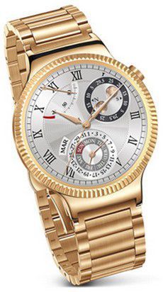 Smartwatch HUAWEI Watch Złoty + bransoleta złota w MediaExpert