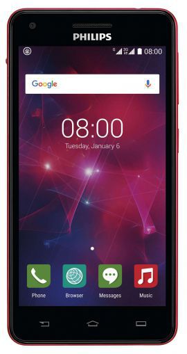 Smartfon PHILIPS Xenium V377 Czarno-Czerwony
