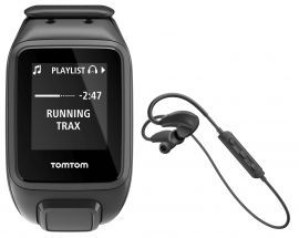 Zegarek sportowy TOMTOM Spark Fit Music L + Słuchawki BT Czarny w MediaExpert