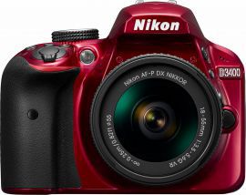 Aparat NIKON D3400 Czerwony + Obiektyw 18-55mm VR
