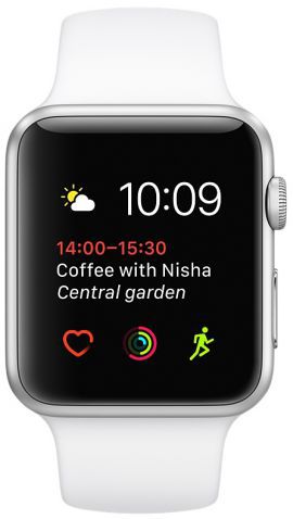 Smartwatch APPLE Watch 2 koperta 42mm (srebrny/biały)