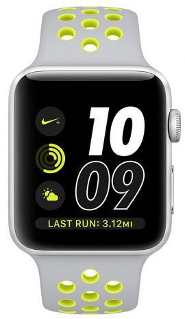 Smartwatch APPLE Watch Nike+ koperta 42mm (srebrny/srebrny/jaskrawy zielono-żółty) w MediaExpert