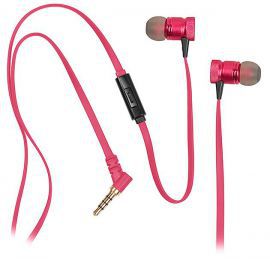 Słuchawki dokanałowe TRACER Grade Metalowe z mikrofonem Czerwony w MediaExpert