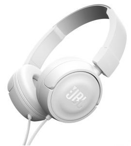 Słuchawki nauszne JBL T450 z mikrofonem Biały