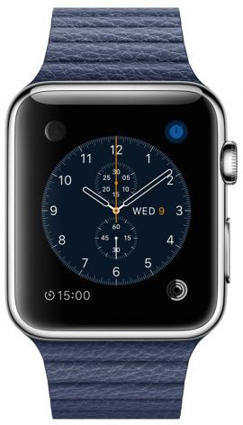 Smartwatch APPLE Watch koperta 42mm (srebrny/nocny błękit)