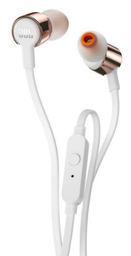 Słuchawki dokanałowe JBL T210 z mikrofonem Różowy w MediaExpert