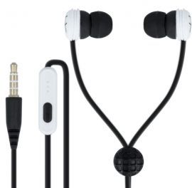 Słuchawki dokanałowe FOREVER CM-320 z mikrofonem Czarno-biały
