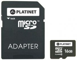 Karta PLATINET 16GB microSD + Adapter