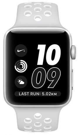 Smartwatch APPLE Watch Nike+ koperta 42mm (srebrny/czysta platyna/biały)