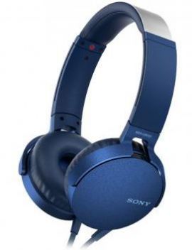 Słuchawki nauszne SONY MDR-XB550APL z mikrofonem Niebieski