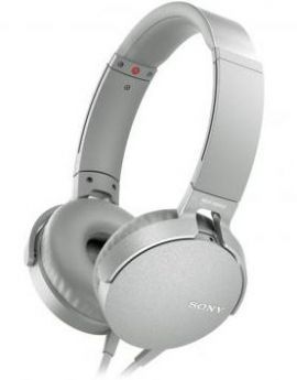 Słuchawki nauszne SONY MDR-XB550APW z mikrofonem Biały
