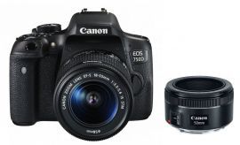 Aparat CANON EOS 750D + Obiektyw 18-55mm S 4CE + Obiektyw 50mm