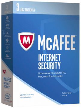 Program MCAFEE Internet Security 2017 (3 urządzenia)
