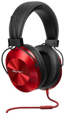 Słuchawki nauszne PIONEER SE-MS 5T z mikrofonem Czerwony