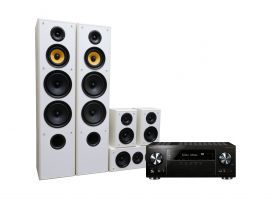 Kino domowe PIONEER VSX-832B + TAGA TAV606 Biały