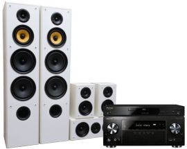 Kino domowe PIONEER VSX-832B + BDP100K + TAGA TAV606 Biały