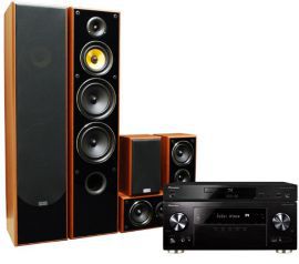 Kino domowe PIONEER VSX-932B + PIONEER BDP100K + TAGA TAV606 Orzech