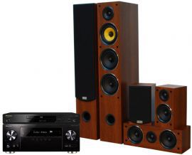 Kino domowe PIONEER VSX-932B + PIONEER BDP180K + TAGA TAV506 Orzech