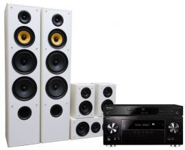 Kino domowe PIONEER VSX-932B + PIONEER BDP180K + TAGA TAV606 Biały