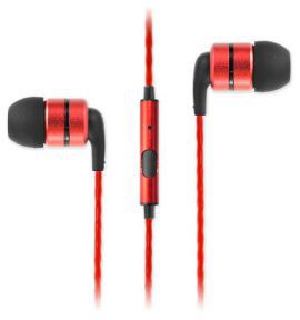 Słuchawki dokanałowe SOUNDMAGIC E80S Czarno-czerwony w MediaExpert