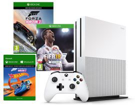 Konsola MICROSOFT XBOX ONE S 500GB + Gra FIFA 18 + Gra Forza Horizon 3 + Forza Horizon 3: Hot Wheels DLC + 6M Live Gold w MediaExpert