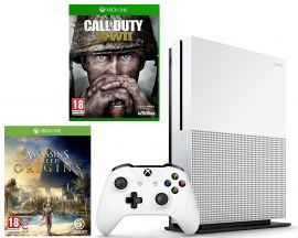 Konsola XBOX ONE S 500GB + Call Of Duty: WWII + Assassin&#039;s Creed: Origins + 6M Live Gold w MediaExpert