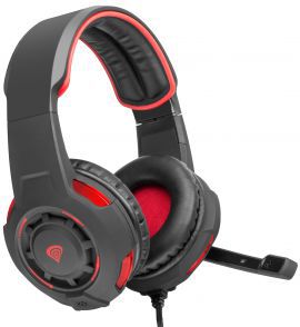 Słuchawki nauszne GENESIS HX60 z mikrofonem Czarno-czerwony