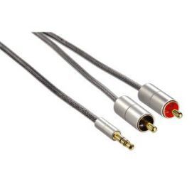 Kabel HAMA Jack 3.5 - 2xCinch Alu-Line 1m
