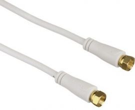 Kabel antenowy HAMA Techline Wtyk F - Wtyk F 100dB 3 m Biały