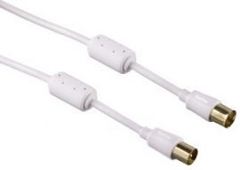 Kabel antenowy HAMA Techline Flexi-Slim 95dB 3 m Biały