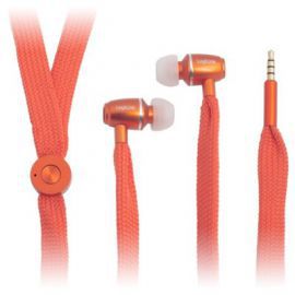 LogiLink Słuchawki stereo z mik. 'sznurówka' pomarańczowe